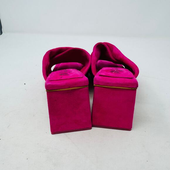 Matisse Dawson Women’s Size 7M Hot Pink Suede Block Heel Sandals - Picture 7 of 13